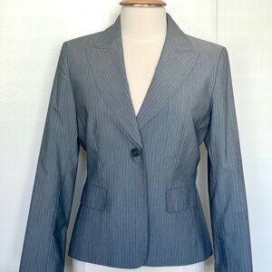 Anne Klein gray pinstripe suit